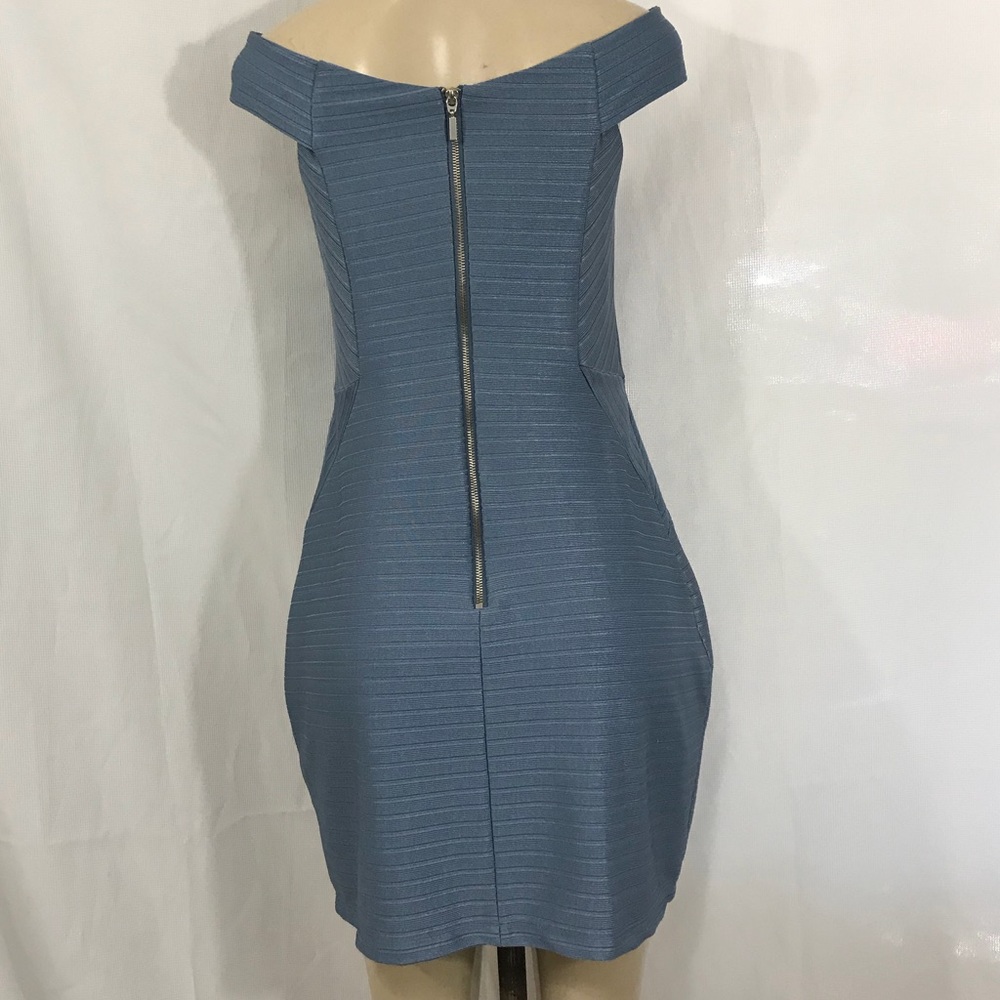 ! SOLD!!! TOPSHOP bodycon dress GRY US10 ribbed - Picture 2 of 6